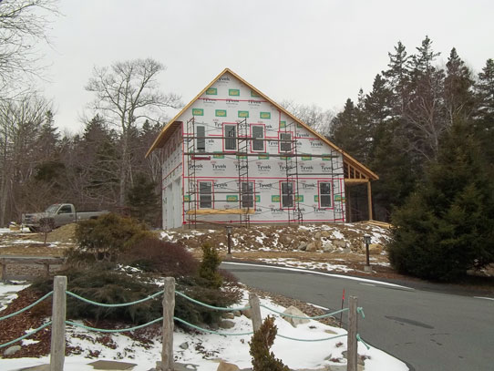 New two storey, double door garage built by Mark Oickle Construction